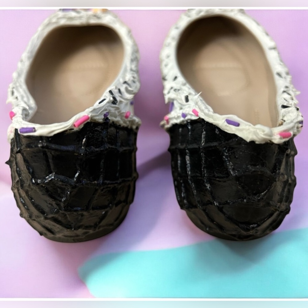 🍦Handmade Waffle Cone Ice Cream Shoes With Sprinkles! 
Pointy toe, Size 8 - Picture 7 of 13